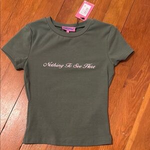 Women's Olive Green Graphic Tee